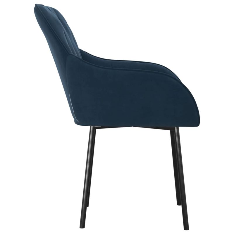 Casa si Gradina - Mobilier - Scaune si fotolii - Scaune - Scaune de bucatarie pivotante, 2 buc., albastru, catifea - Infinity.ro