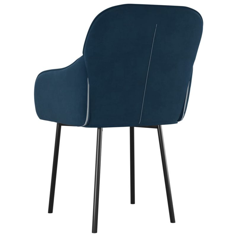 Casa si Gradina - Mobilier - Scaune si fotolii - Scaune - Scaune de bucatarie pivotante, 2 buc., albastru, catifea - Infinity.ro