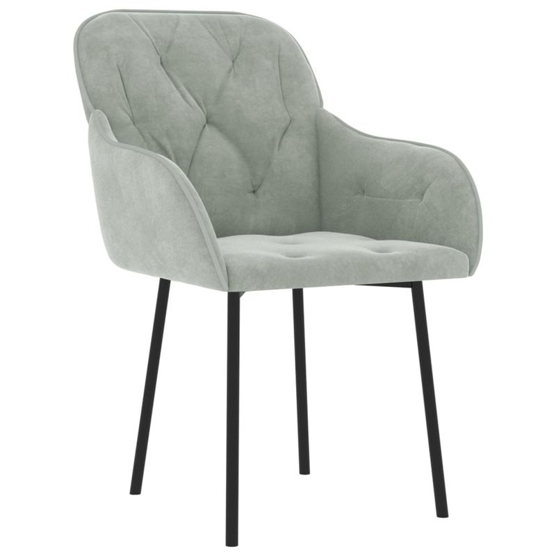 Casa si Gradina - Mobilier - Scaune si fotolii - Scaune - Scaune de bucatarie pivotante, 2 buc., gri deschis, catifea - Infinity.ro