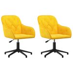 Casa si Gradina - Mobilier - Scaune si fotolii - Scaune - Scaune de bucatarie pivotante, 2 buc., galben, catifea - Infinity.ro