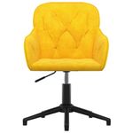Casa si Gradina - Mobilier - Scaune si fotolii - Scaune - Scaune de bucatarie pivotante, 2 buc., galben, catifea - Infinity.ro