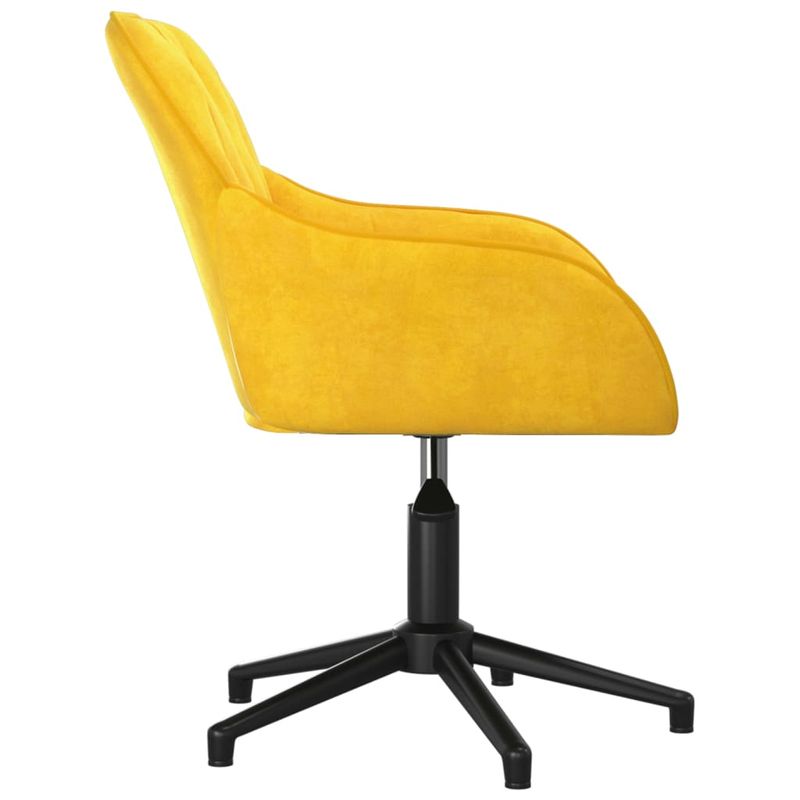 Casa si Gradina - Mobilier - Scaune si fotolii - Scaune - Scaune de bucatarie pivotante, 2 buc., galben, catifea - Infinity.ro