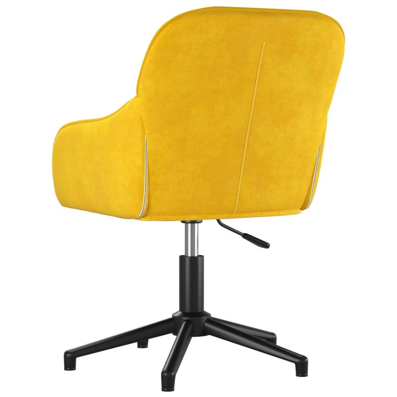 Casa si Gradina - Mobilier - Scaune si fotolii - Scaune - Scaune de bucatarie pivotante, 2 buc., galben, catifea - Infinity.ro