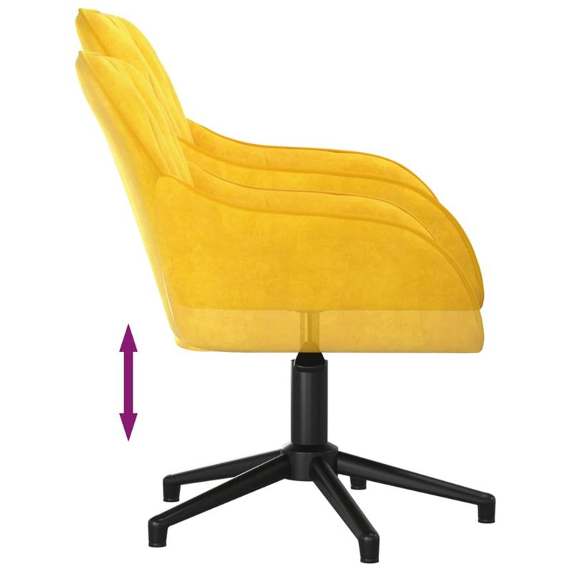 Casa si Gradina - Mobilier - Scaune si fotolii - Scaune - Scaune de bucatarie pivotante, 2 buc., galben, catifea - Infinity.ro