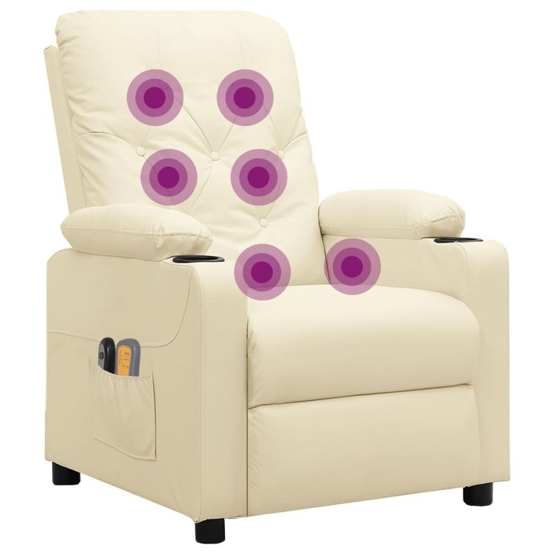 Ingrijire personala si Cosmetice - Sanatate si wellness - Articole wellness - Fotolii de masaj - Fotoliu de masaj electric, crem, piele ecologica - Infinity.ro