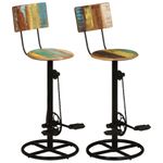 Casa si Gradina - Mobilier - Scaune si fotolii - Scaune - Scaune de bar, 2 buc., lemn masiv reciclat - Infinity.ro