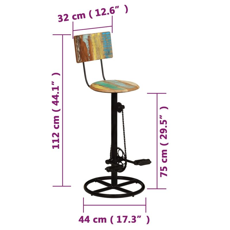 Casa si Gradina - Mobilier - Scaune si fotolii - Scaune - Scaune de bar, 2 buc., lemn masiv reciclat - Infinity.ro
