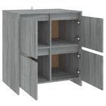 Casa si Gradina - Mobilier - Comode si corpuri - Comode - Servante, 2 buc, stejar sonoma gri, 70x41x75 cm, lemn prelucrat - Infinity.ro