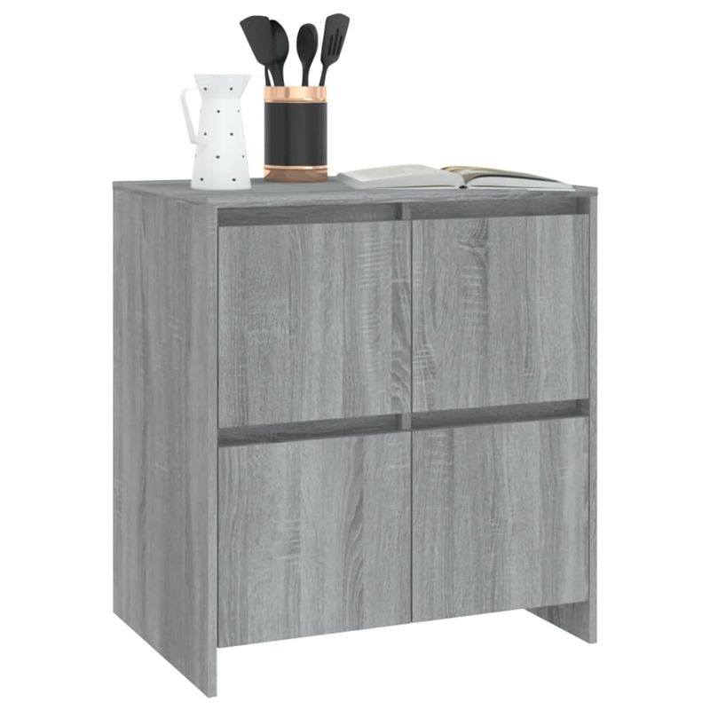 Casa si Gradina - Mobilier - Comode si corpuri - Comode - Servante, 2 buc, stejar sonoma gri, 70x41x75 cm, lemn prelucrat - Infinity.ro