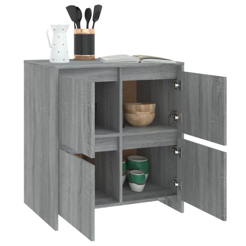 Casa si Gradina - Mobilier - Comode si corpuri - Comode - Servante, 2 buc, stejar sonoma gri, 70x41x75 cm, lemn prelucrat - Infinity.ro