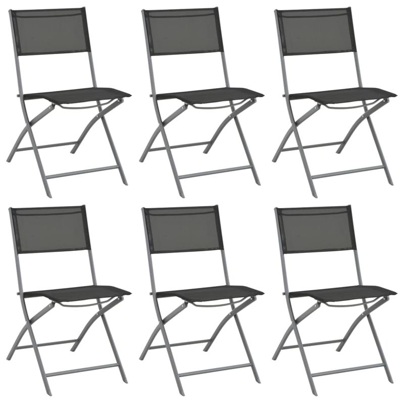 Casa si Gradina - Gradina si terasa - Mobilier exterior - Seturi mobila gradina - Set de servit masa pentru gradina, 7 piese, gri și negru, mărime lungime masă 180 cm - Infinity.ro