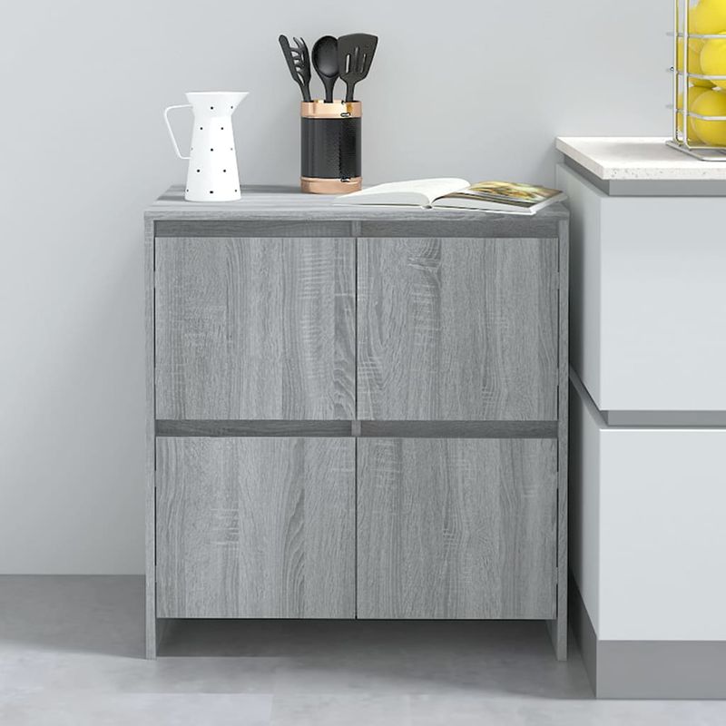 Casa si Gradina - Mobilier - Comode si corpuri - Comode - Servante, 2 buc, stejar sonoma gri, 70x41x75 cm, lemn prelucrat - Infinity.ro