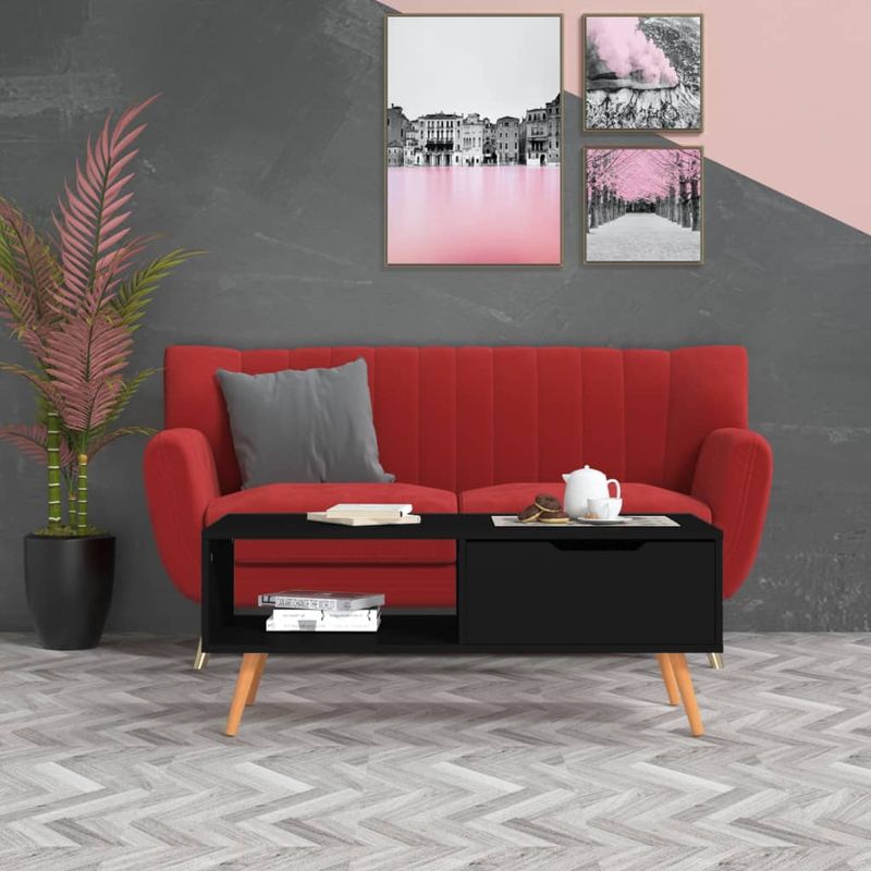 Casa si Gradina - Mobilier - Mese si birouri - Masute de cafea - Masuta de cafea, negru, 100x49,5x43 cm, lemn prelucrat - Infinity.ro