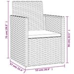 Casa si Gradina - Gradina si terasa - Mobilier exterior - Seturi mobila gradina - Set mobilier de exterior cu perne, 4 piese, gri, poliratan - Infinity.ro