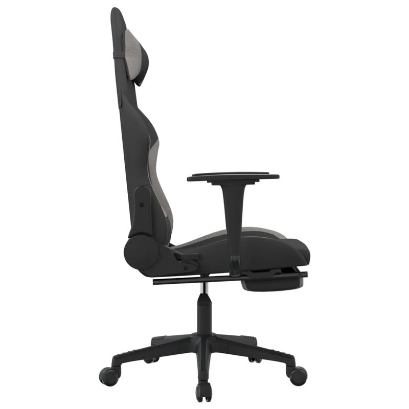 PC, gaming si accesorii - Gaming - Accesorii gaming - Scaune gaming - Scaun de jocuri, negru/gri deschis, textil - Infinity.ro