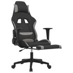 PC, gaming si accesorii - Gaming - Accesorii gaming - Scaune gaming - Scaun de jocuri, negru/gri deschis, textil - Infinity.ro