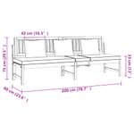 Casa si Gradina - Gradina si terasa - Mobilier exterior - Canapele si fotolii gradina - Pat de zi cu perne crem, 200x60x75 cm, lemn masiv de acacia - Infinity.ro