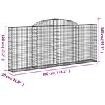 Casa si Gradina - Gradina si terasa - Garduri, panouri si accesorii - Cos gabion arcuit, 300x30x120/140 cm fier galvanizat, cantitate în pachet: 1 - Infinity.ro