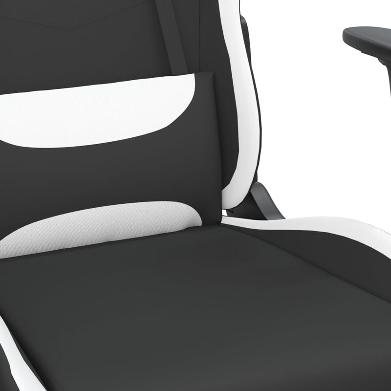 PC, gaming si accesorii - Gaming - Accesorii gaming - Scaune gaming - Scaun de jocuri, negru si alb, textil - Infinity.ro