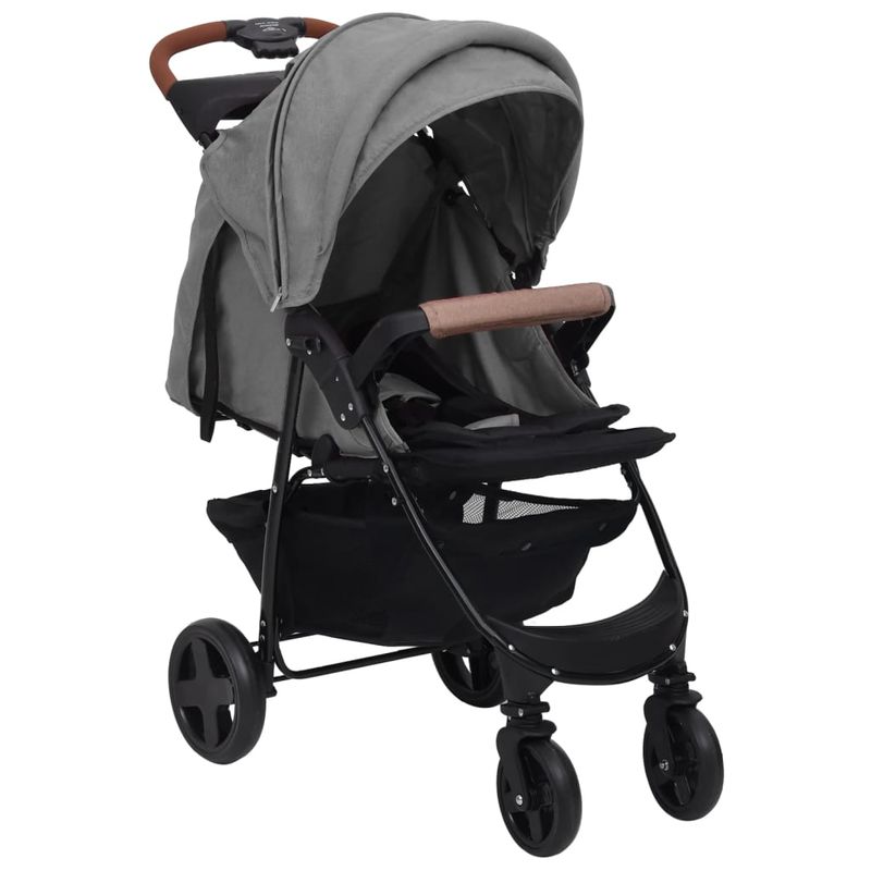 Jucarii, Copii si Bebe - Carucioare si articole de transport - Carucioare - Carucioare standard - Carucior pentru copii 3-in-1, gri deschis, otel - Infinity.ro