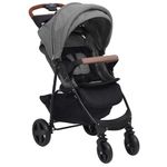 Jucarii, Copii si Bebe - Carucioare si articole de transport - Carucioare - Carucioare standard - Carucior pentru copii 3-in-1, gri deschis, otel - Infinity.ro