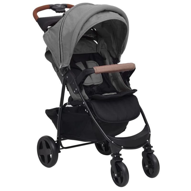 Jucarii, Copii si Bebe - Carucioare si articole de transport - Carucioare - Carucioare standard - Carucior pentru copii 3-in-1, gri deschis, otel - Infinity.ro