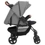 Jucarii, Copii si Bebe - Carucioare si articole de transport - Carucioare - Carucioare standard - Carucior pentru copii 3-in-1, gri deschis, otel - Infinity.ro