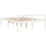 Casa si Gradina - Mobilier - Paturi si accesorii - Paturi - Pat pentru seniori mic single, alb, 150x200 cm, lemn masiv de pin - Infinity.ro