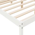 Casa si Gradina - Mobilier - Paturi si accesorii - Paturi - Pat pentru seniori mic single, alb, 150x200 cm, lemn masiv de pin - Infinity.ro