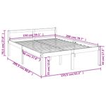 Casa si Gradina - Mobilier - Paturi si accesorii - Paturi - Pat pentru seniori mic single, alb, 150x200 cm, lemn masiv de pin - Infinity.ro