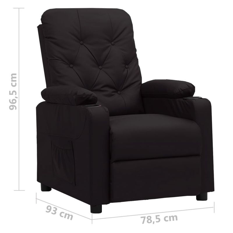 Casa si Gradina - Mobilier - Scaune si fotolii - Fotolii - Fotoliu cu ridicare, negru, piele ecologica - Infinity.ro