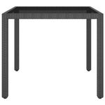 Casa si Gradina - Gradina si terasa - Mobilier exterior - Seturi mobila gradina - Set mobilier gradina, 5 piese, negru, poliratan/sticla tratata - Infinity.ro