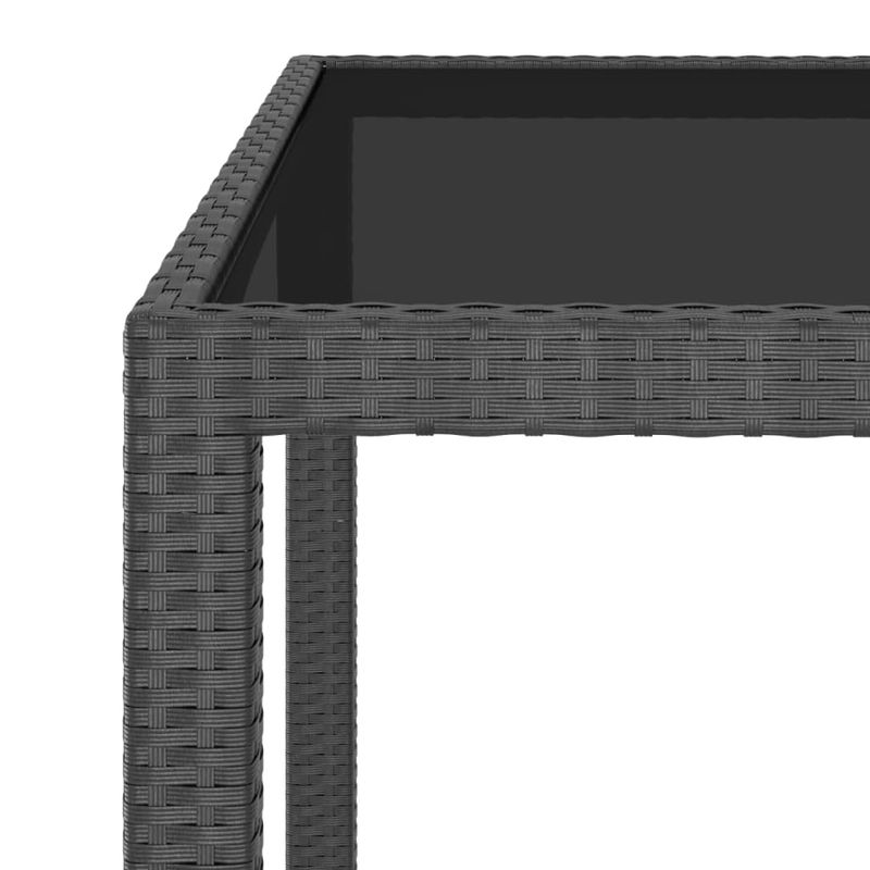 Casa si Gradina - Gradina si terasa - Mobilier exterior - Seturi mobila gradina - Set mobilier gradina, 5 piese, negru, poliratan/sticla tratata - Infinity.ro