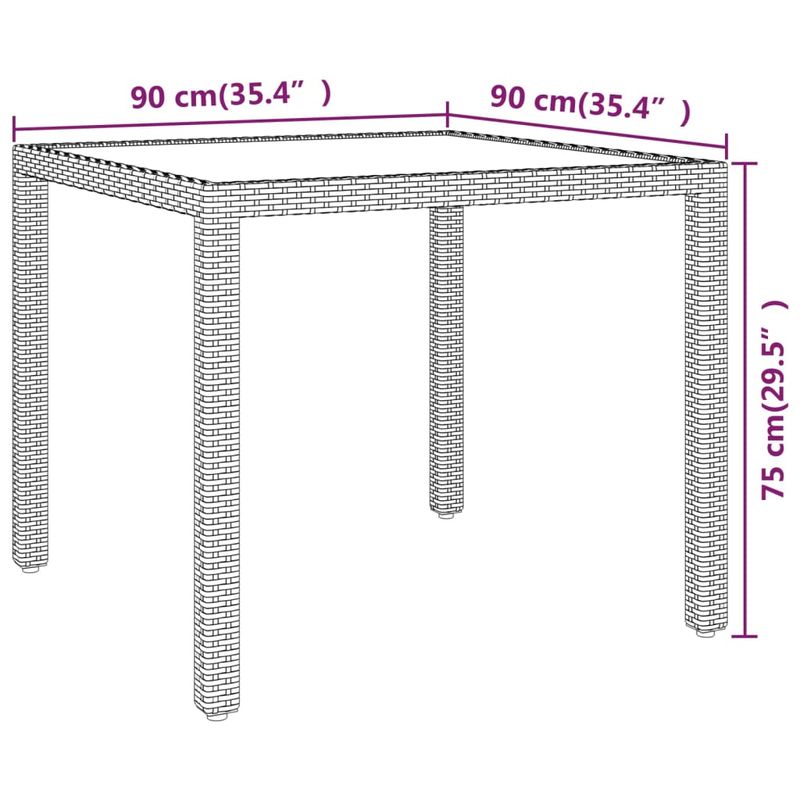 Casa si Gradina - Gradina si terasa - Mobilier exterior - Seturi mobila gradina - Set mobilier gradina, 5 piese, negru, poliratan/sticla tratata - Infinity.ro