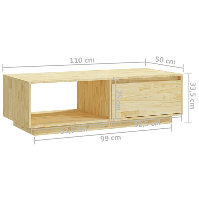 Casa si Gradina - Mobilier - Mese si birouri - Masute de cafea - Masuta de cafea, 110x50x33,5 cm, lemn masiv de pin - Infinity.ro
