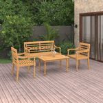 Casa si Gradina - Gradina si terasa - Mobilier exterior - Seturi mobila gradina - Set mobilier gradina, 4 piese, lemn masiv de tec - Infinity.ro