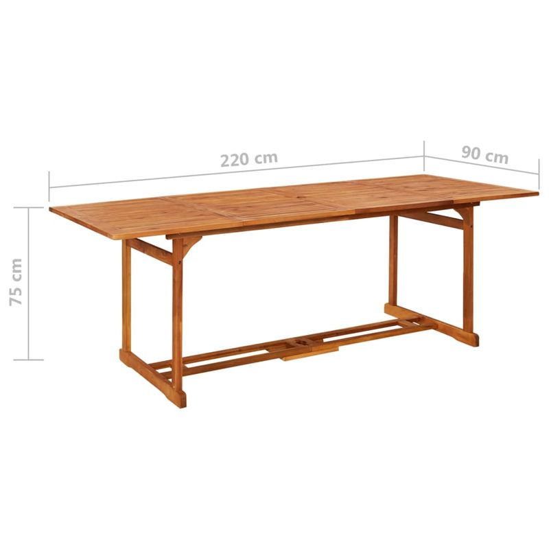 Casa si Gradina - Gradina si terasa - Mobilier exterior - Seturi mobila gradina - Set de masa pentru gradina, 9 piese, lemn masiv de acacia - Infinity.ro