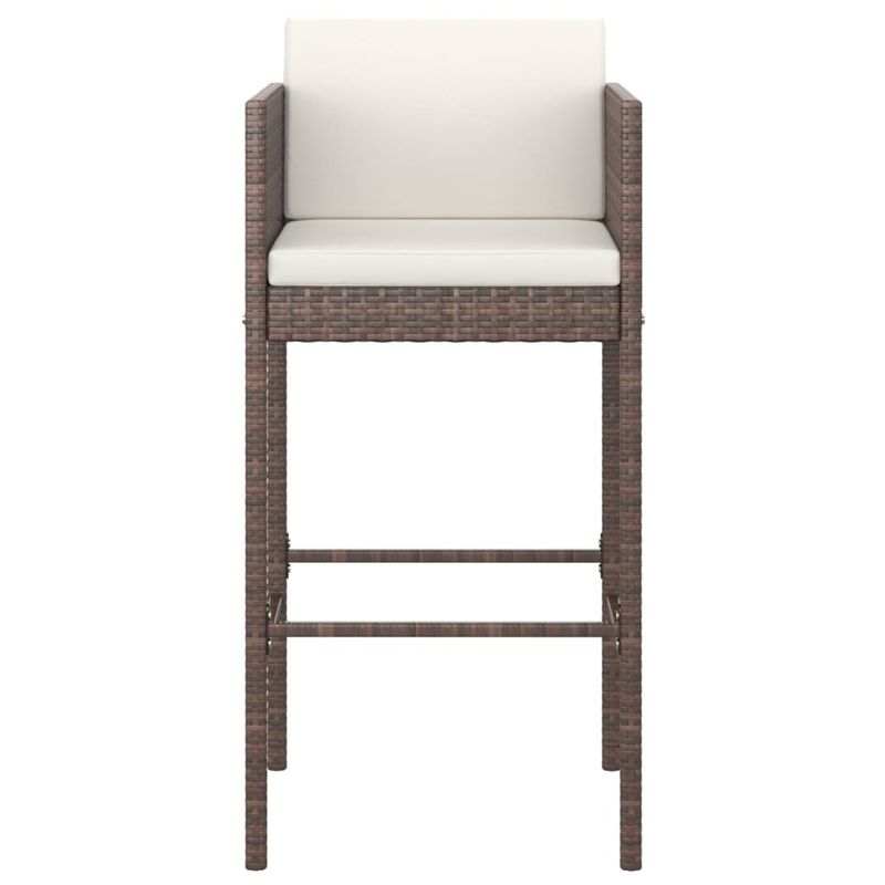 Casa si Gradina - Gradina si terasa - Mobilier exterior - Seturi mobila gradina - Set mobilier bar de gradina, cu perne, 3 piese, maro, poliratan - Infinity.ro