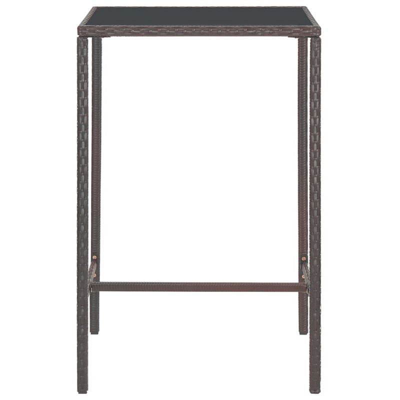 Casa si Gradina - Gradina si terasa - Mobilier exterior - Seturi mobila gradina - Set mobilier bar de gradina, cu perne, 3 piese, maro, poliratan - Infinity.ro