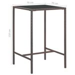 Casa si Gradina - Gradina si terasa - Mobilier exterior - Seturi mobila gradina - Set mobilier bar de gradina, cu perne, 3 piese, maro, poliratan - Infinity.ro
