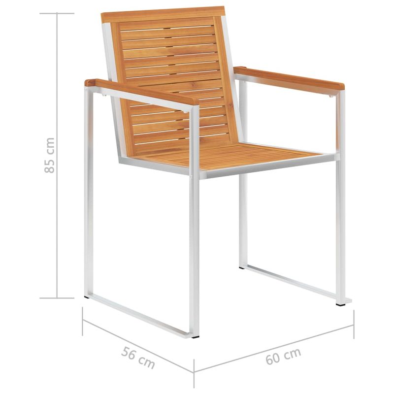 Casa si Gradina - Gradina si terasa - Mobilier exterior - Scaune si sezlonguri gradina - Scaune de gradina cu perne, 2 buc., lemn masiv acacia si otel - Infinity.ro