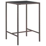 Casa si Gradina - Gradina si terasa - Mobilier exterior - Seturi mobila gradina - Set mobilier bar de gradina, cu perne, 3 piese, maro, poliratan - Infinity.ro