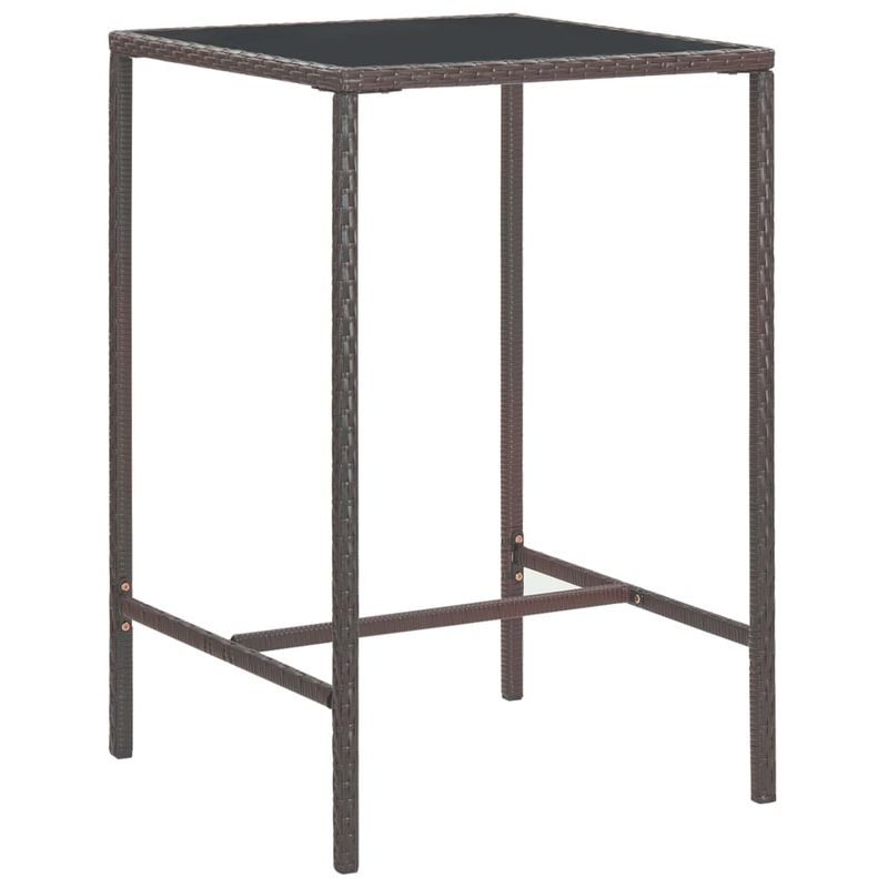 Casa si Gradina - Gradina si terasa - Mobilier exterior - Seturi mobila gradina - Set mobilier bar de gradina, cu perne, 3 piese, maro, poliratan - Infinity.ro