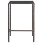 Casa si Gradina - Gradina si terasa - Mobilier exterior - Seturi mobila gradina - Set mobilier bar de gradina, cu perne, 3 piese, maro, poliratan - Infinity.ro