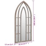 Casa si Gradina - Decoratiuni - Oglinzi - Oglinda de gradina, nisipiu, 100x45 cm, fier uz exterior - Infinity.ro