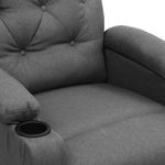 Ingrijire personala si Cosmetice - Sanatate si wellness - Articole wellness - Fotolii de masaj - Fotoliu de masaj rabatabil cu ridicare, gri deschis, textil - Infinity.ro