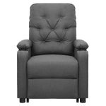 Ingrijire personala si Cosmetice - Sanatate si wellness - Articole wellness - Fotolii de masaj - Fotoliu de masaj rabatabil cu ridicare, gri deschis, textil - Infinity.ro