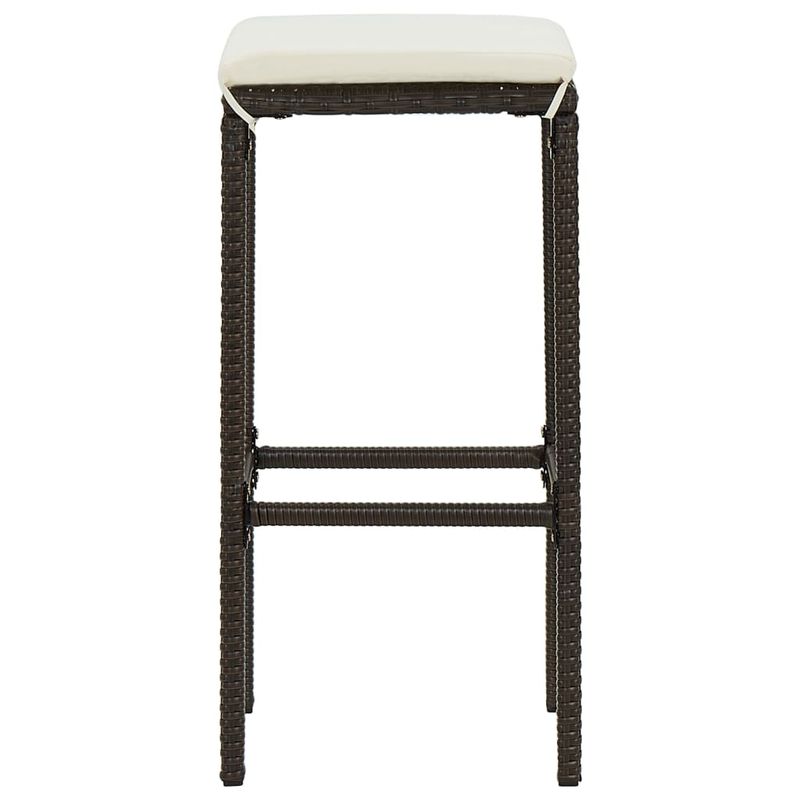 Casa si Gradina - Gradina si terasa - Mobilier exterior - Seturi mobila gradina - Set mobilier bar de gradina cu perne, 5 piese, maro, poliratan - Infinity.ro