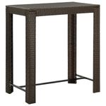 Casa si Gradina - Gradina si terasa - Mobilier exterior - Seturi mobila gradina - Set mobilier bar de gradina cu perne, 5 piese, maro, poliratan - Infinity.ro