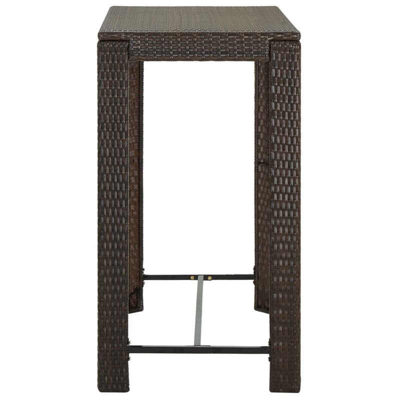 Casa si Gradina - Gradina si terasa - Mobilier exterior - Seturi mobila gradina - Set mobilier bar de gradina cu perne, 5 piese, maro, poliratan - Infinity.ro